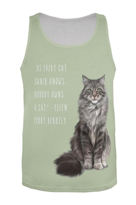 Koon Kat Quote All Over Adult Tank Top - Medium
