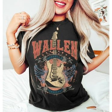 KoonBooks Crew Neck Short Sleeve Morgan Wallen Tour T-Shirt (Unisex), Black