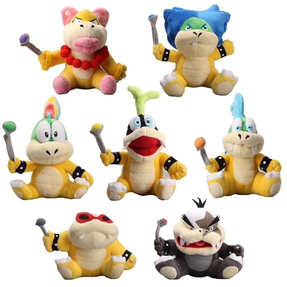 Koopalings Larry Iggy Lemmy Roy Ludwig Wendy Morton Plush Toy Set of 7pcs