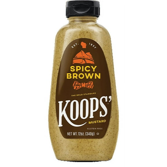 Koops' Deli Spicy Brown Mustard, 12 oz (Pack of 12)