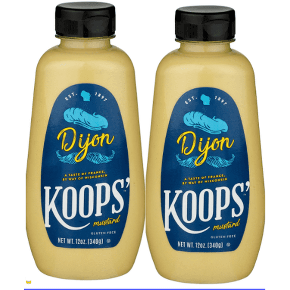 Koops Dijon Mustard, 12 oz each bottle