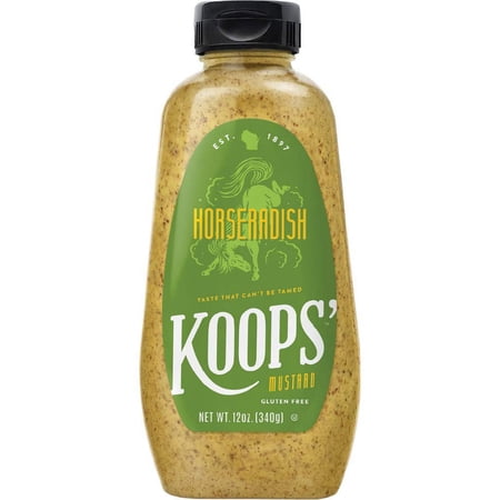 Koops' Horseradish Mustard, 12 oz. Bottle, 6-Pack