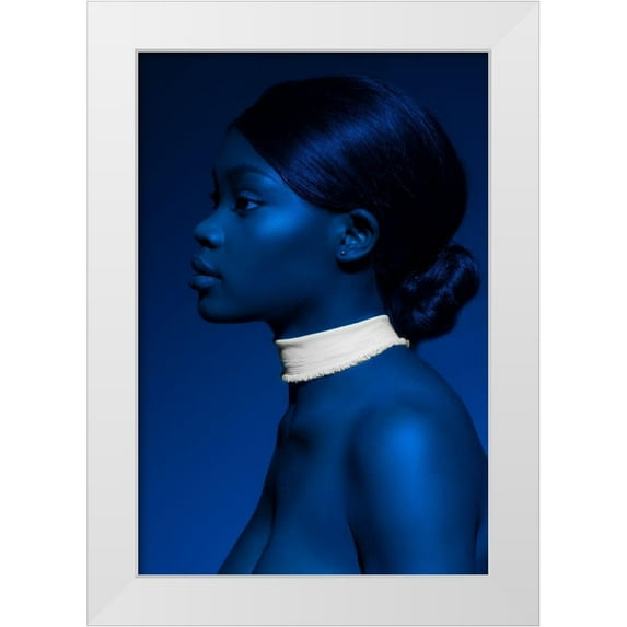 Koops, Johan 17x24 White Modern Wood Framed Museum Art Print Titled - Blue Portrait