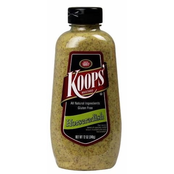 Koops Mustard Gluten Free Horseradish - 12 oz Pack of 2
