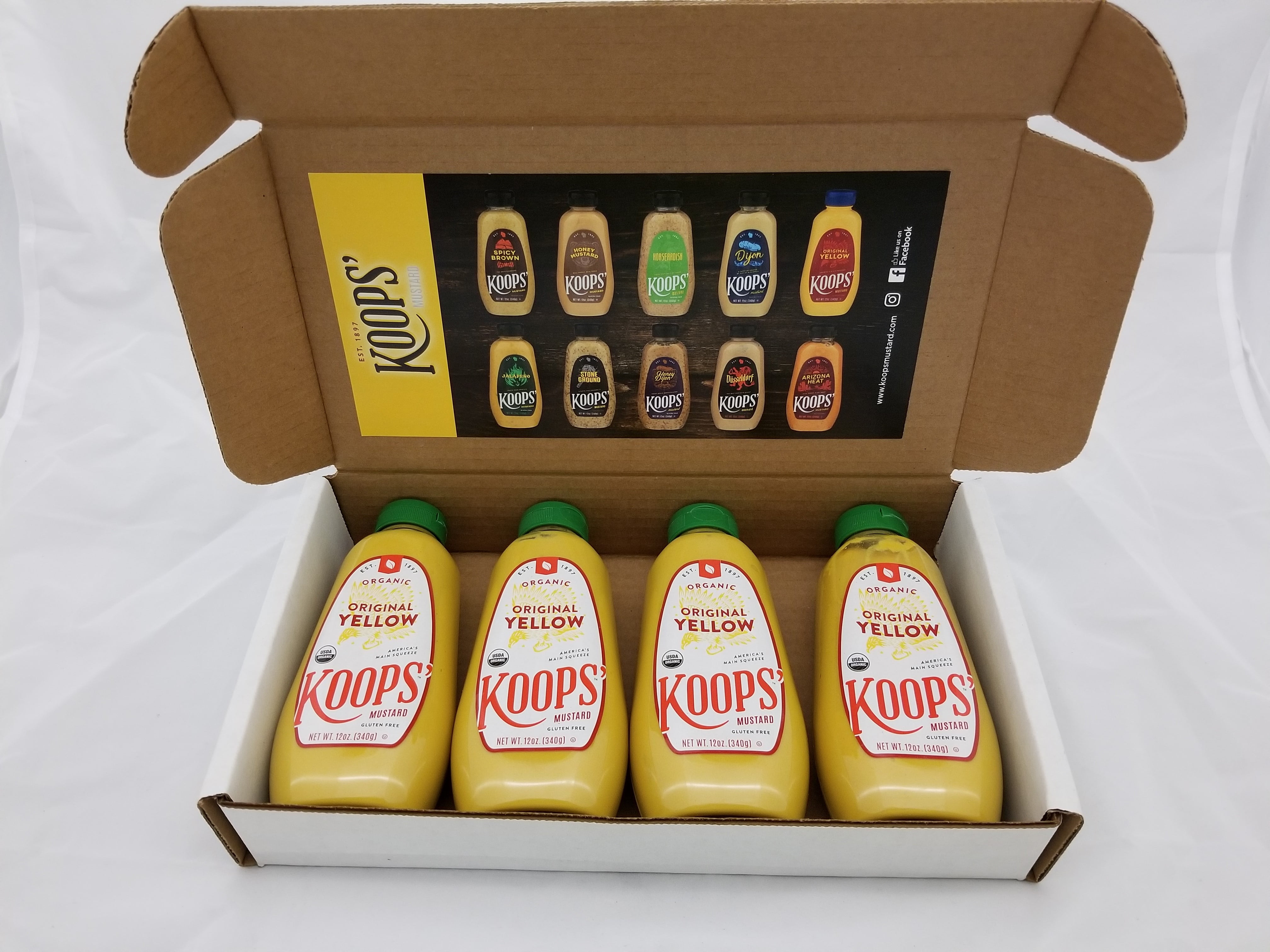 Koops' Organic Yellow Mustard, 12 oz. Bottle, 4-Pack