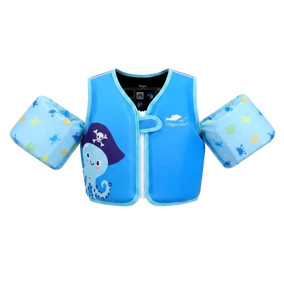 Koorium Swim Vest,Pool Floats Life Jacket for 33-66lbs,Flotation Swimming Water Wings with Arm Floaties Bands for Pool Beach Water Play