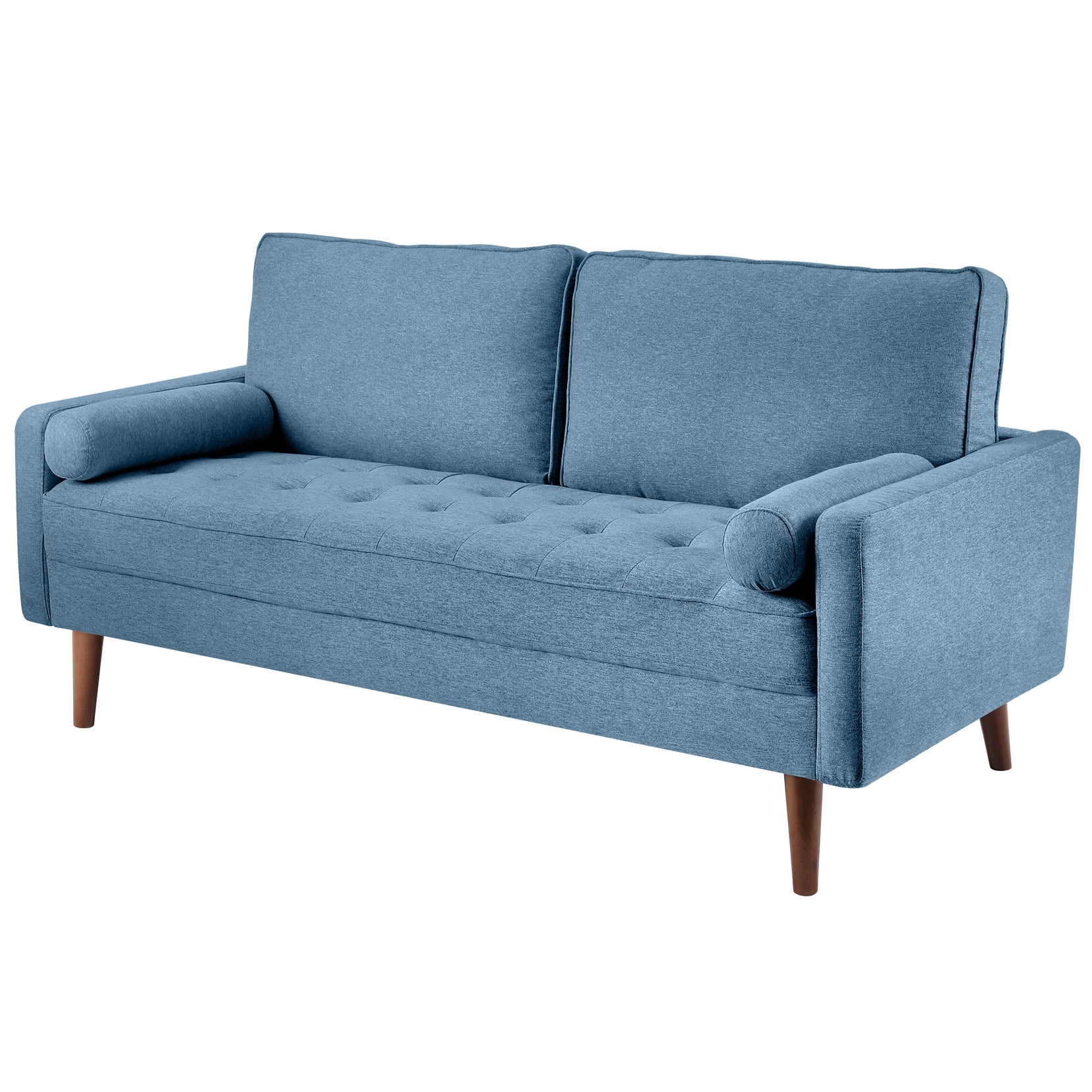 Koorlian 2-Seater Loveseat, Mid Century Modern Sofa in Blue, Ideal ...