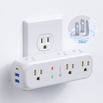 Presto Plug Portable Power Adaptor, Electric Outlet Extender with 2 USB ...