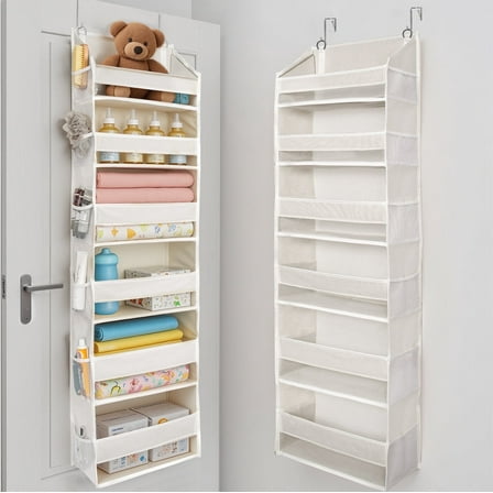 Koosom Over-the-Door-Organizer 6-Tier 6-Pocket Hanging Organizer, Beige, 1 Count