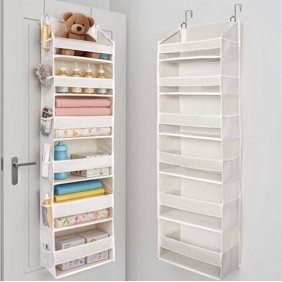 Koosom Over-the-Door-Organizer 6-Tier 6-Pocket Hanging Organizer, Beige, 1 Count
