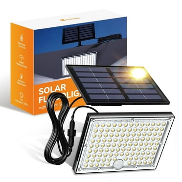 Koosom Solar Outdoor Lights 3000 lm with Motion Sensor, 113LED Cool White, IP65 Waterproof 1 Pack