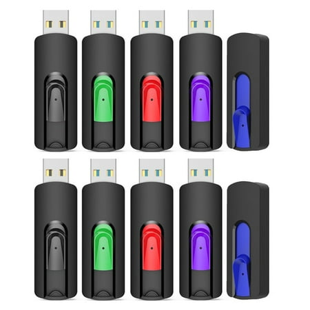 Kootion 10 Pack 16GB USB Flash Drives Retractable 2.0 Thumb Drive Data Storage Backup for PC, Mac