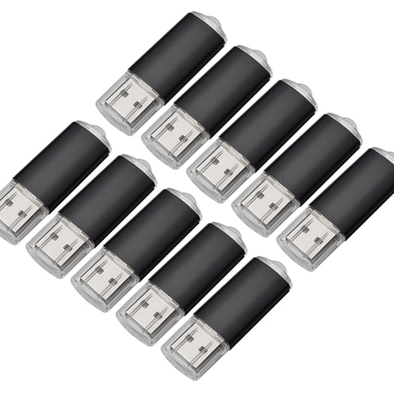 Kootion 10 Pack USB Flash Drive 32GB Pen Drive for Read and Save Date, Black
