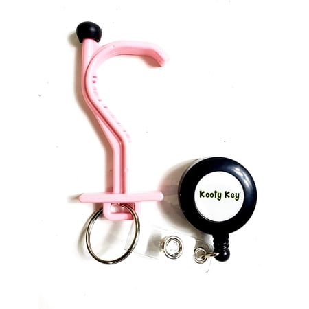 Kooty Key Germ Utility Hook Tool- Avoid Touching Bacteria Ridden Surfaces(1 Pack, Pink)