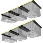 Koova Overhead Bin Rack for Six Bins | Overhead Garage Storage Rack to Mount on Ceiling with Adjustable Width | Supports Most Black and Yellow Storage Bins | Easy to Install | Made in USA | 6 Sets