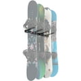 thumbnail image 1 of Koova Snowboard Wall Mount Rack Holder | 4 Vertical Storage Slots | Garage Snowboard Storage Organizer | Easy to Install w/ Hardware | Heavy Duty Powder Coated Steel Frame w/ Rubber Arms | USA Made, 1 of 6