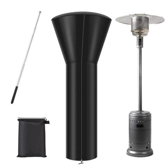Koovon Patio Heater Cover, Heavy Duty Waterproof Outdoor Garden Black, 89” H x 33” D x19” B