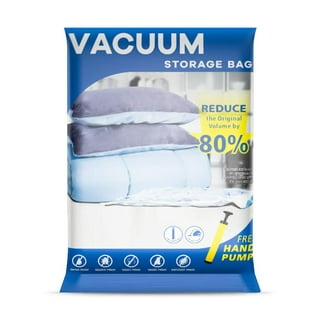 Casafield Vacuum Storage Bags with Travel Hand Pump, Space Saving  Compression Bags for Blankets, Clothes, Blankets, Comforters