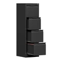 thumbnail image 1 of Kooyon 4 Drawer File Cabinet with Lock, 17.8" Deep Metal Filing Cabinet for Home Office, Black, Fits Letter/A4/Legal Folders, Easy Assembly-Black, 1 of 9