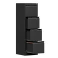 thumbnail image 1 of 4 Drawer File Cabinet with Lock,17.8" Deep Metal Filing Cabinet,Vertical File Cabinets for Home Office,Locking File Cabinet Tall for Hanging Letter/A4/Legal Folders, Easy Assemble-Black, 1 of 9