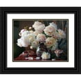 thumbnail image 1 of Kopania, Zbigniew 14x12 Black Ornate Wood Framed with Double Matting Museum Art Print Titled - Peonies and Shells, 1 of 4