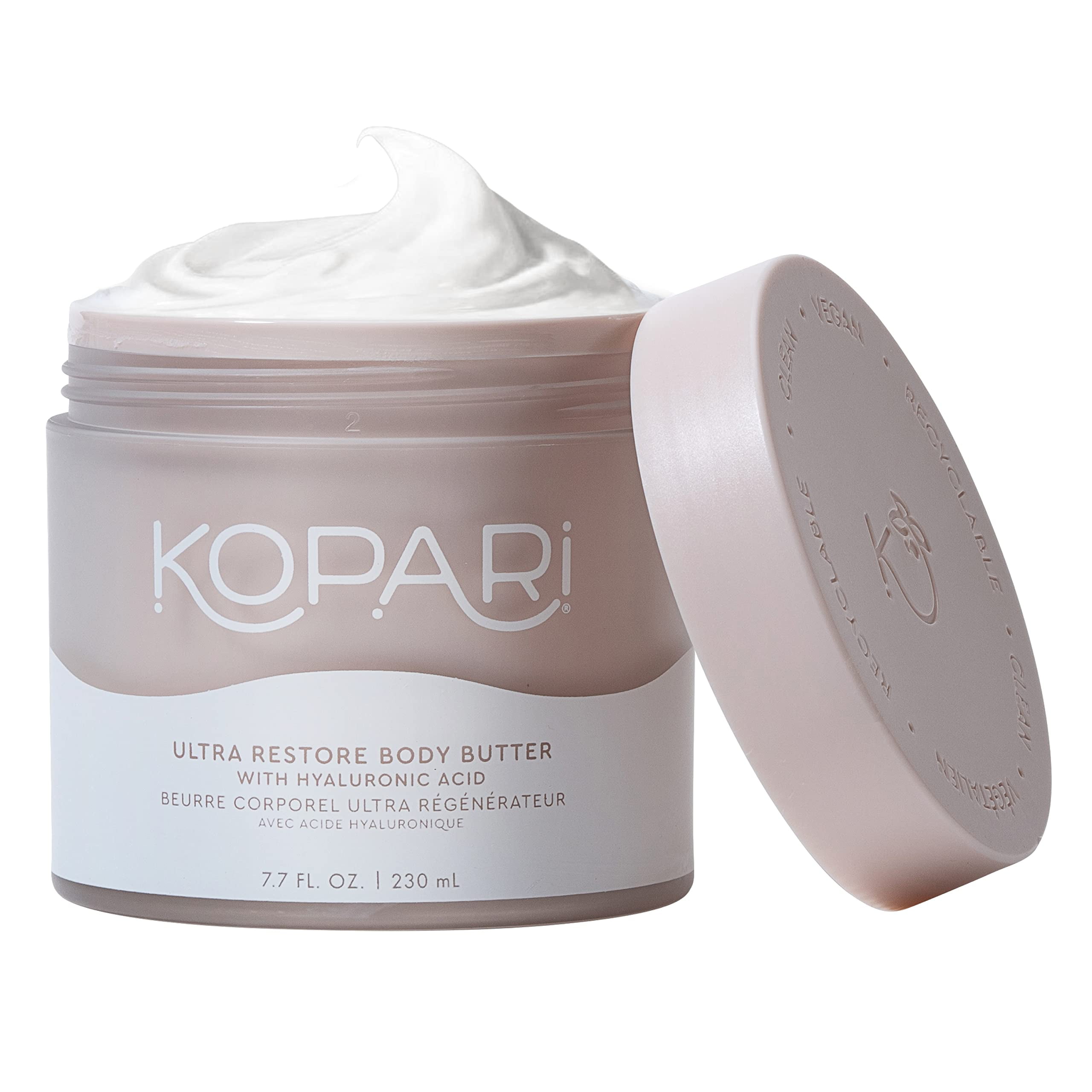 Kopari Ultra Restore Body Butter with Hyaluronic Acid, Vitamin B5 and Coconut Oil for Long