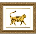 thumbnail image 1 of Kopcik, Emily 14x12 Gold Ornate Wood Framed with Double Matting Museum Art Print Titled - Cheetah, 1 of 4