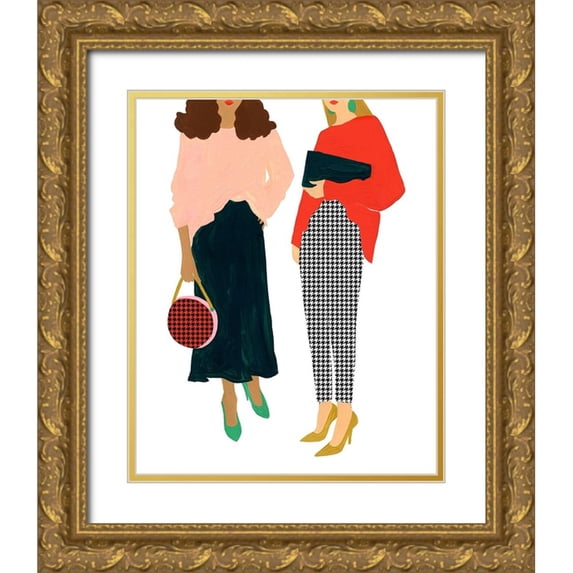 Kopcik, Emily 26x32 Gold Ornate Wood Framed with Double Matting Museum Art Print Titled - Fashion Friends