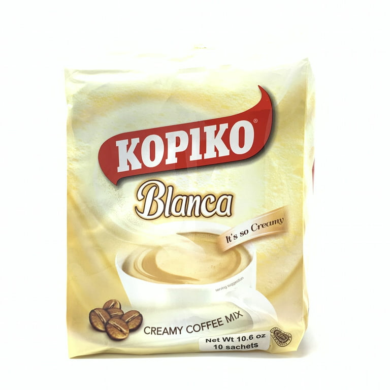 Kopiko Blanca 3 In 1 Creamy Coffee Mix, 10.6 Oz (Pack of 10)