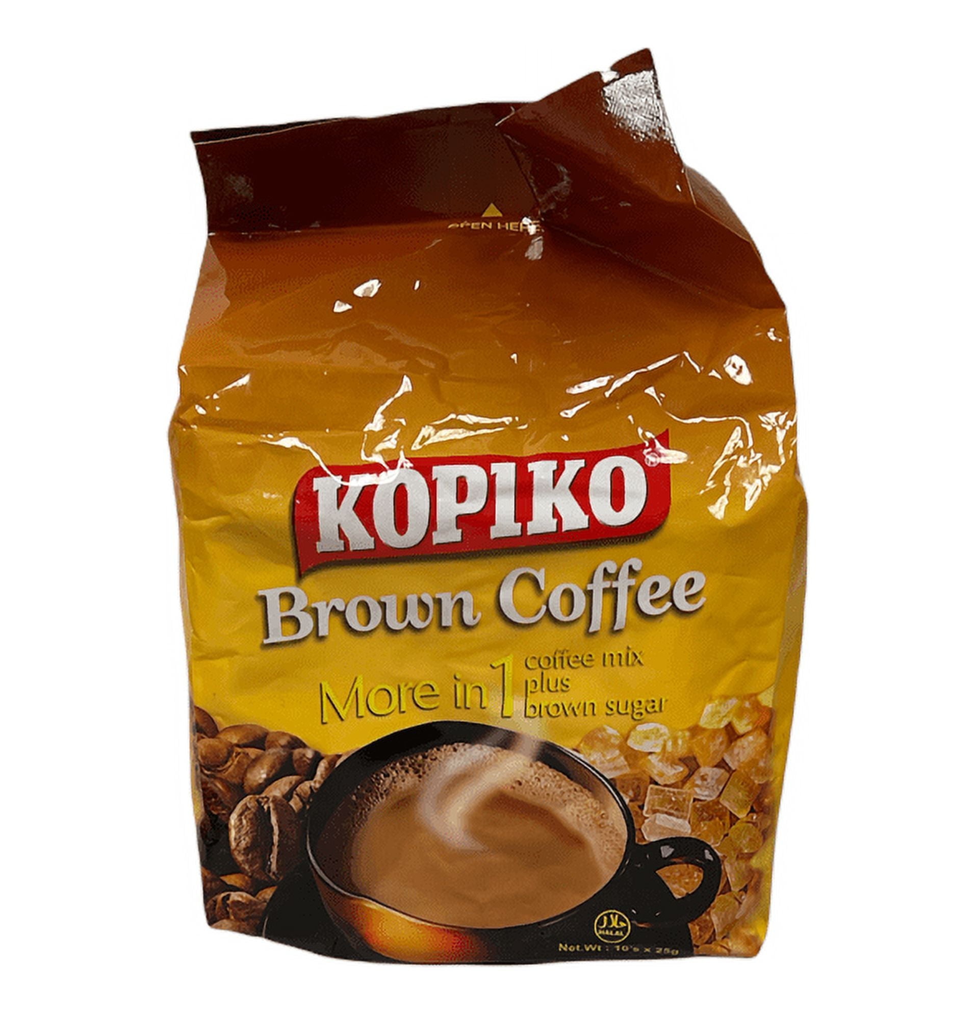 Kopiko Brown Coffee Mix - 10 Sachets with Brown Sugar - Walmart