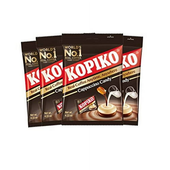 Kopiko Cappuccino Candy Your Take-Out Pocket Coffee for Every Occasion - Hard Candy Made from Indonesia’s Coffee Beans — Contains Real Coffee Extract for Better Taste 120 gr Bag