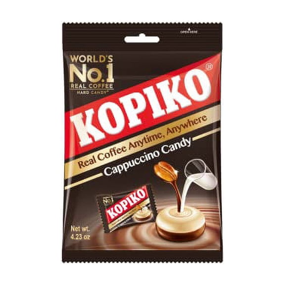 Kopiko Coffee Candy 4.23 oz Bags - Cappuccino Flavor (Pack of 12)