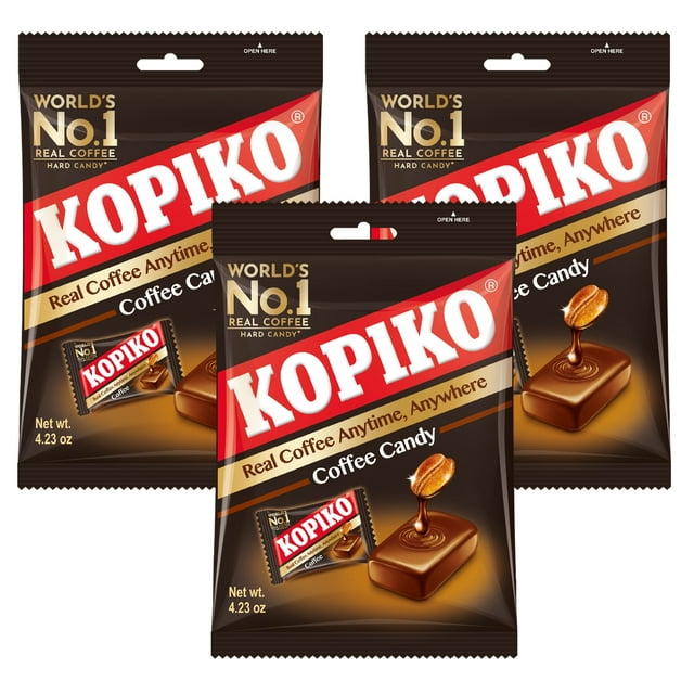 Kopiko Coffee Candy 4.23 oz Bags Coffee Flavor (Pack of 3)