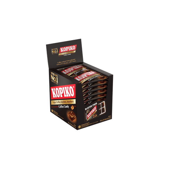 Kopiko Coffee Candy Blister Pack 1.13 oz. Enjoy Coffee Anytime, Anywhere! World's #1 Hard Coffee Candy (Pack of 24)