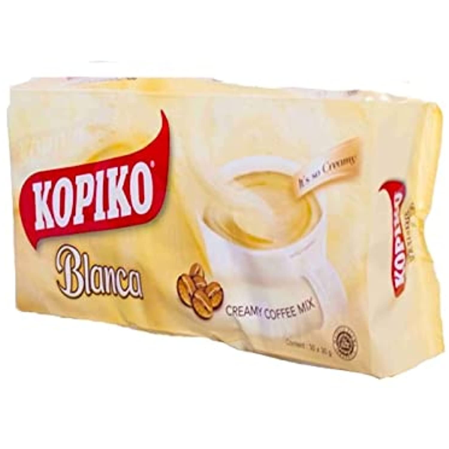 Kopiko Creamy Blanca Long Pack 3 In 1 Instant Coffee Mix 30 Bags, 30G