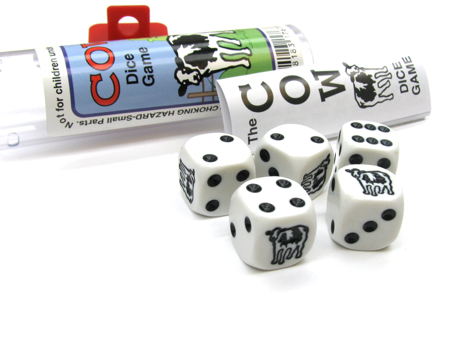 NEW 8-Sided Poker Dice Game in Tube 5 Eight Sided D8 Gambling Set Koplow