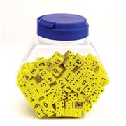 Koplow Games Foam Spot & Number Dice, Yellow, 16Mm, Tub of 200