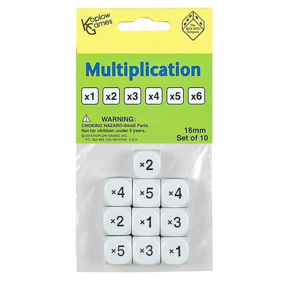 Multiplication Dice, Set of 10