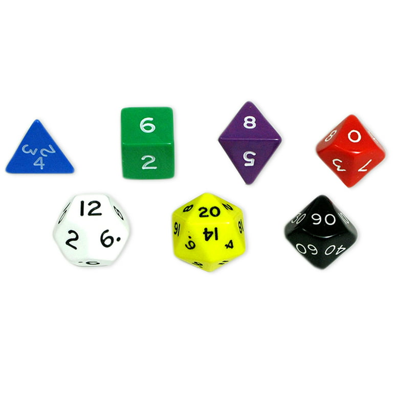 Koplow Games Blue Glitter Polyhedral Die Set – Power to the Meeple