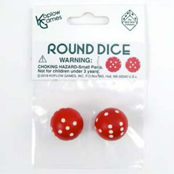 d6 Red w/White (2) New