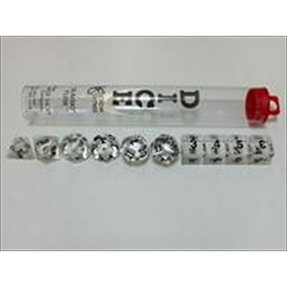 Koplow RPG Dice Sets: Clear/Black Transparent 10-Die Set by Koplow Games