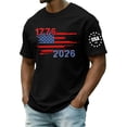 thumbnail image 1 of Kopltyrfg 250 Anniversary USA T-Shirt Men 2026 American Flag Tee Tops Short Sleeve Crewneck Independence Day 4th of July Patriotic Top Black M, 1 of 4