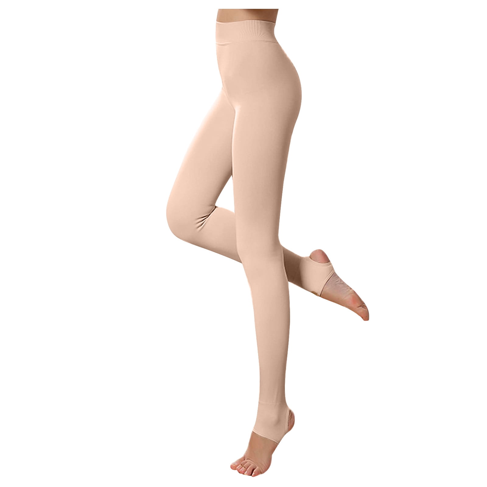 Uqiangy Skin Tone Tights for Women Semi Opaque Girls Leggings Solid Color  Footed Pantyhose Tights Tummy Control Footless Tights Thermal Tights for
