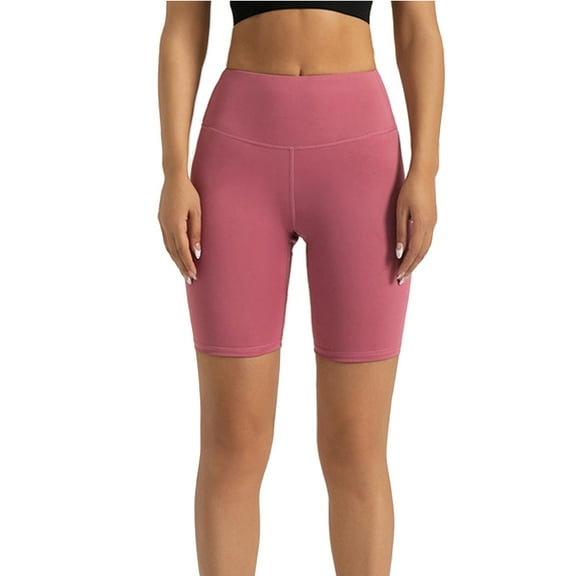 Kopltyrfg High Waist Biker Swim Shorts — Womens Quick Dry Multi-Sport Jammers Pink M