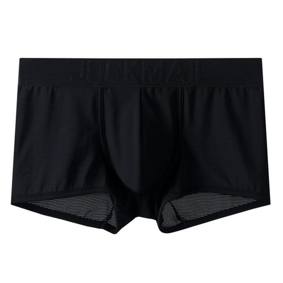 Kopltyrfg Mens Boxer Shorts Spandex Soft Mens Underwear Trunks Short For Male Black L