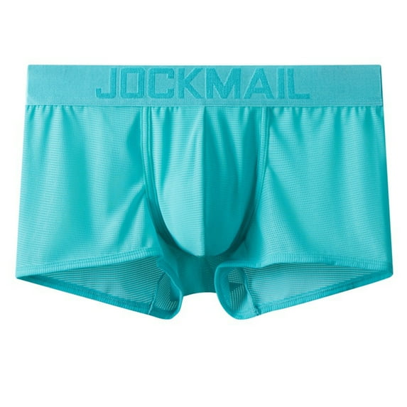 Kopltyrfg Mens Underwear - Mens Boxer | Boxer Brief and Trunk | Package Shaper Underwear | Shapewear - Cotton Boxers Light Blue L