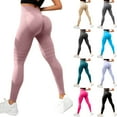 thumbnail image 1 of Kopltyrfg Scrunch Butt Lifting Leggings for Women Gym Seamless Workout Compression Leggings Tummy Control Butt Lift Yoga Pants Cyan L, 1 of 6