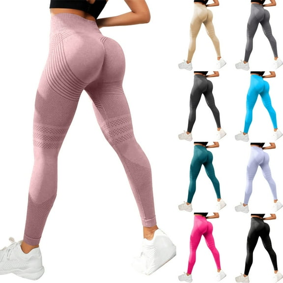 Kopltyrfg Scrunch Butt Lifting Leggings for Women Gym Seamless Workout Compression Leggings Tummy Control Butt Lift Yoga Pants Sky Blue L
