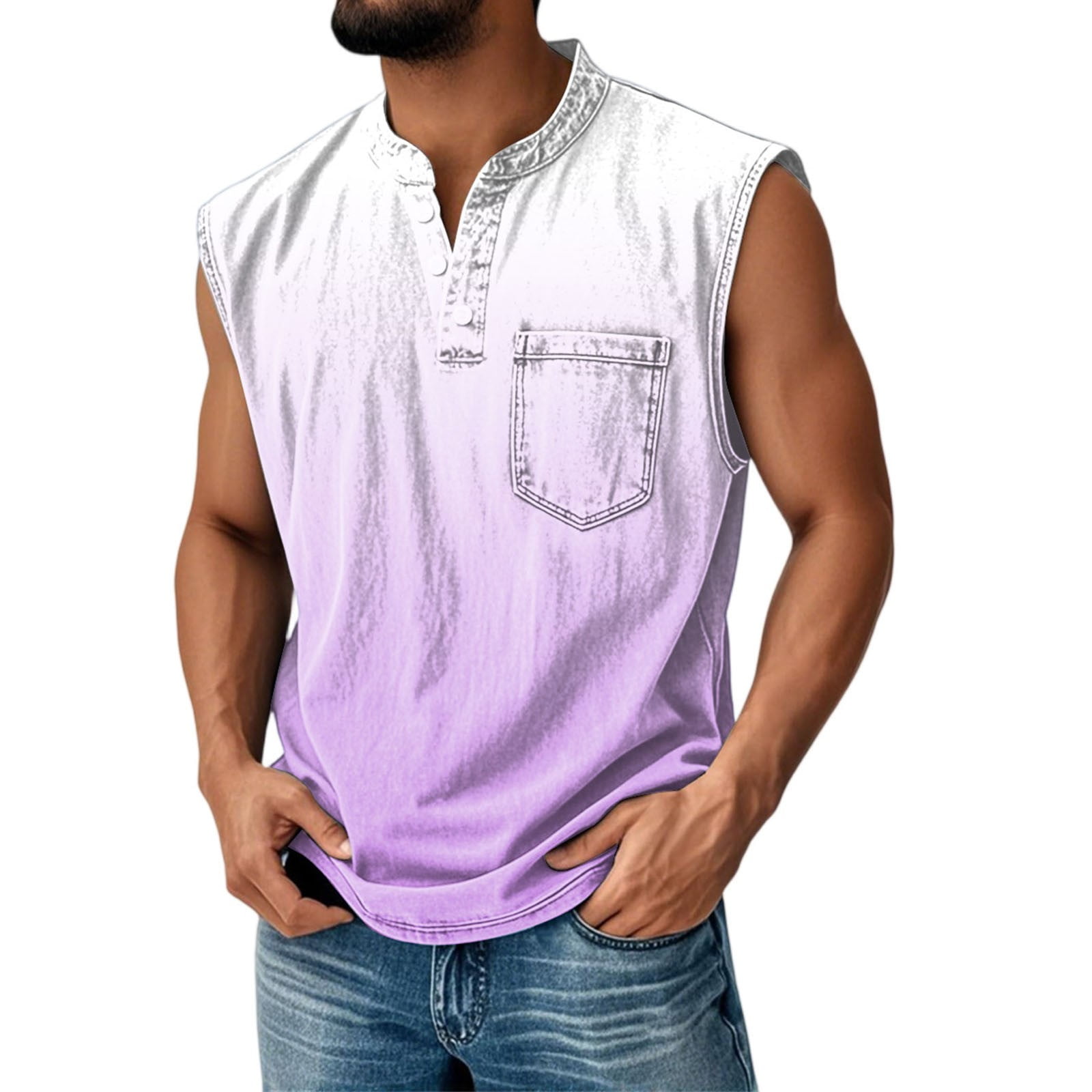Kopltyrfg Sleeveless Shirts for Men, Cropped Tank Tops for Summer ...
