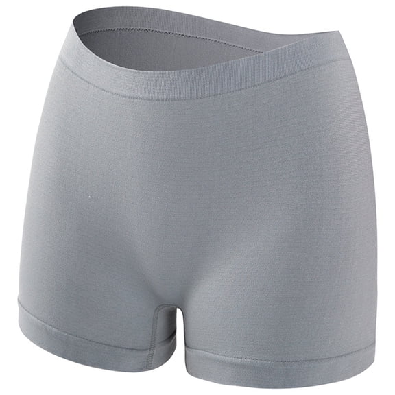Kopltyrfg Women's Basic Solid Cotton High Rise Bike Shorts Gray S